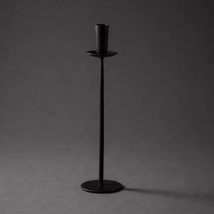 Premium casted aluminium candle stand set matte <b>black</b> cast Aluminium & cast Iron Candle Holders ideal for modern decor styling - Product Image 3