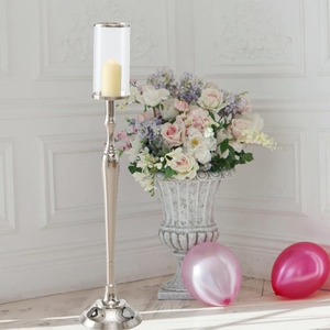 Candelero Plateado con Funda de Vidrio de 17 Pulgadas, Resistente al Calor, Decoración para el Hogar - Product Image 6