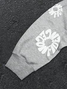 Sudadera con capucha extragrande informal para hombre, con estampado puff, estilo streetwear, para gimnasio, de algodón grueso, premium, esencial para el invierno - Product Image 2