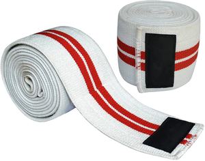 Enveloppe élastique au genou avec mélange de coton-Idéal pour les séances d'haltérophilie, de dynamophilie et de fitness en salle de sport - Product Image 1