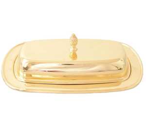 Mantequillera de Lujo Plateada Cromada con Tapa - Elegante Mantequillera de Acero Inoxidable con Acabado Espejo y Asa - Product Image 4