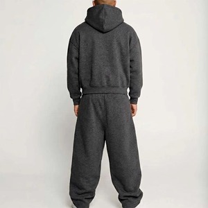 Custom Made Midweight Double Zipper Printed Hoodie & <b>Baggy</b> <b>Jogger</b> Sweatsuit High Quality Fashionable Hip Hop Tracksuit <b>Men</b> - Product Image 3