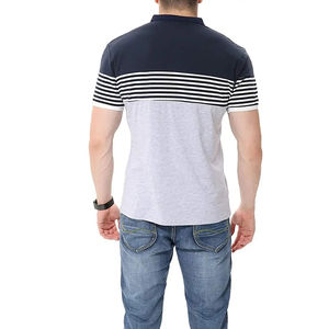 Camiseta de Golf Casual para Hombre, Negra, de Manga Corta, Elástica, de Secado Rápido, de Poliéster/Algodón, con Logotipo Bordado y Estampado Personalizado, al por Mayor - Product Image 6