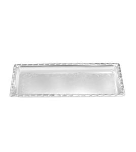 Plateau rectangulaire en verre avec bordure à motif bambou pour le service et la décoration - Product Image 4