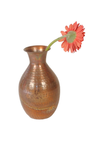 Handmade <b>Copper</b> Tabletop Vase with Flared Rim and Hammered Texture elegant room <b>ornament</b> premium interior product decorative - Product Image 3