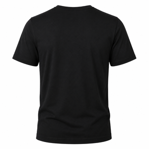 T-shirt personnalisé pour homme, col rond classique, manches courtes, couleur unie, ton foncé, décontracté, vierge - Product Image 2