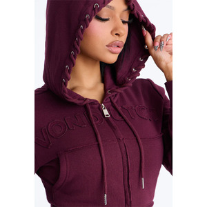 Custom Logo Winter Solid Slim Fit Women's Tracksuit Set with Side <b>Strips</b> Sweatsuit Jogging Fleece Suit Joggers Pants - Product Image 6