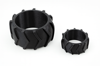 Échantillon GRATUIT - Filament d'impression 3D super flexible HOTTY POLYMER HPF-BK500 PLA+TPE Noir Blanc 1,75 mm FDM Certifié ISO