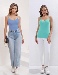 Camisola de tirantes finos para mujer al por mayor, top sin mangas elástico de mezcla de algodón suave, camiseta básica de moda para estar en casa - Product Image 6