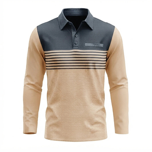Camisa Polo de Manga Larga para Hombre, Logotipo Personalizado, Algodón Piqué Premium, Duradera, Cómoda, para Viajes, Vacaciones, Ropa Casual de Calle - Product Image 6