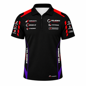 Camiseta Polo Personalizada para Motociclismo de Carreras, 100% Poliéster, Sublimación Completa, Manga Corta, Estilo BSB, Ropa de Equipo OEM - Product Image 2