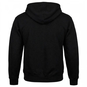 Sweat à capuche noir léger en polyester à manches longues pour homme, haut de sport respirant à séchage rapide pour l'entraînement et la course à pied - Product Image 2