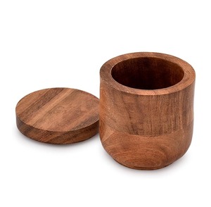 Recipiente de Madera Artesanal Vintage de Excelente Calidad con Acabado Natural para Almacenamiento de Especias, Gran Capacidad, para Uso Diario en la Cocina - Product Image 5