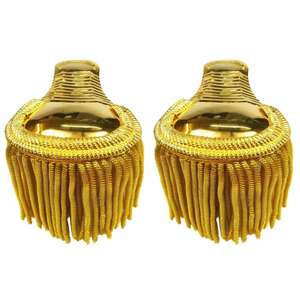 Royal Blue Silk Fringe Epaulettes – Marching Band Shoulder <b>Boards</b> for Uniforms - Product Image 5