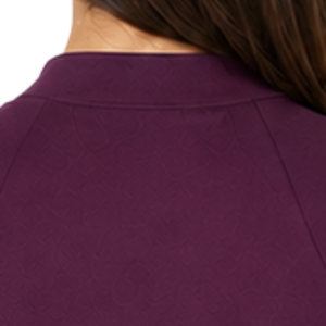 Haut de performance pour femme, couleur bordeaux, à manches longues, col zippé, extensible et respirant, pour l'équitation et l'entraînement équestre - Product Image 4