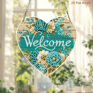CIFbuy Acrylic Sun Catcher Kit Pittura Diamante da Appendere alla Finestra, Decorazione in Cristallo a Forma di Cuore, Fiore, Prisma Arcobaleno per Casa, Esterni e Giardino - Product Image 1