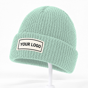 Berretto da pescatore in maglia, berretto corto senza risvolto, berretto in maglia a corona corta, cappello stile dock worker, copricapo in maglia compatto, vestibilità corta, invernale - Product Image 2