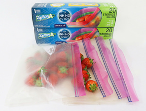 Double Zip Food <b>Bag</b> for Commercial Food Storage Providing Secure Sealing and Extended Freshness Protection - Product Image 6
