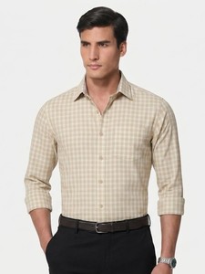 Camisa de Moda para Hombre Enovate, Verano, Casual, a Cuadros, Manga Larga, Cuello Camisero, Cierre de un Botón, Algodón Transpirable, ODM - Product Image 1