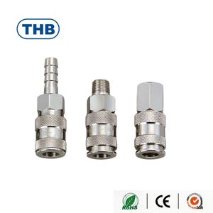 Raccord à vis universel THB de type européen en acier haute pression pour tuyau d'air 1/4 pouce - Product Image 4