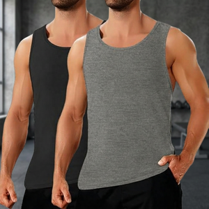 Camiseta sin mangas de algodón personalizada para hombre, chaleco deportivo, suave, transpirable, informal, para gimnasio, OEM, venta al por mayor - Product Image 4