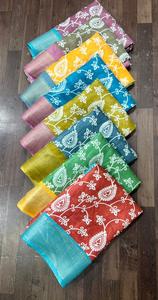 Artículos en stock: Tela ligera de dola con estampado floral, material tejido de secado rápido para ropa de mujer, vestidos, saris y ropa tradicional. - Product Image 6
