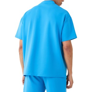 Ensemble chemise et short pour homme, 2 pièces, de haute qualité, imprimé logo, 100% coton respirant, pour l'été - Product Image 6