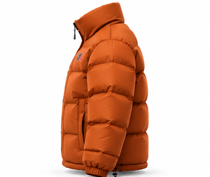 Best Selling <b>Men's</b> Short Boxy Winter Puffer Coat Water Resistant <b>Thermal</b> Filling Rust Orange Bubble Jacket Outerwear Wholesale - Product Image 4