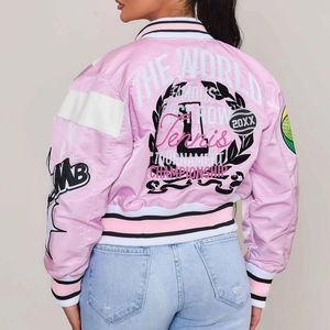 Veste universitaire en satin de haute qualité pour femmes, respirante et doublée de nylon, produit fini de haute qualité - Product Image 4