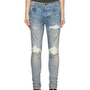 Jeans en denim délavé pour homme de haute qualité, coupe droite, légers, respirants et à séchage rapide - Product Image 2