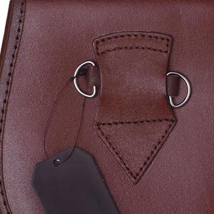 Scottish Kilt Medieval Sporran Celtic Knot Double Embossed Brown Genuine Leather Sporran with <b>Chain</b> and <b>Belt</b> - Product Image 5