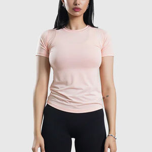Camiseta de Verano para Mujer, 100% Algodón, Manga Corta, Nueva Moda, Talla Personalizada, Precio de Venta - Product Image 4