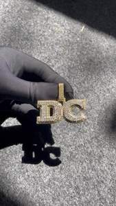 Pendentif personnalisé en moissanite avec nom en lettres, en argent 925, bijoux hip-hop, breloques initiales pour cadeaux - Product Image 5