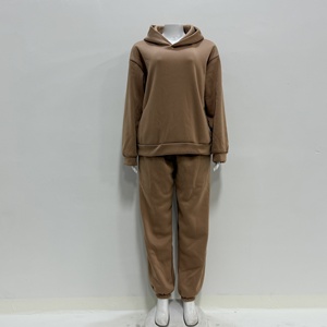Ensemble de survêtement décontracté respirant pour femme avec sweat à capuche et pantalon de jogging, personnalisable, vente en gros d'usine OEM/ODM pour l'automne - Product Image 2