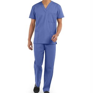 Ensemble de Blouse Médicale Unisexe Premium Turquoise Personnalisable – Uniforme d'Infirmière d'Hôpital, Haut Col V et Pantalon Cargo – Tenues Médicales pour Médecins et Infirmières - Product Image 3