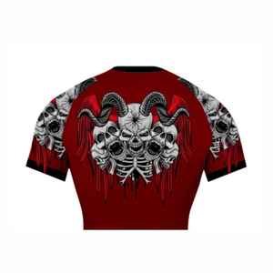 Vêtements de fitness sur mesure pour les entraînements de CrossFit, avec motifs uniques et impression par sublimation, rashguard. - Product Image 6