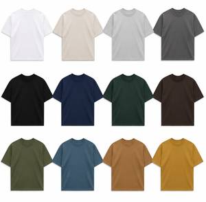 Camiseta de Manga Corta para Hombre, Cuello Redondo, Color Verde Oliva, Corte Regular, Informal, de Algodón Jersey, Color Sólido, Tejido Liso - Product Image 6