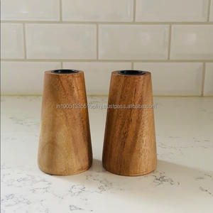Porte-bougie chauffe-plat en bois de manguier personnalisé de haute qualité et ensemble de pots de lanterne pour pot de bougie décoratif de Noël en Inde - Product Image 1
