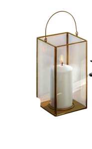 Classic Design <b>Hurricane</b> Candleholder Set with Clear Glass Cylinder Heat Resistant Metal Base for Home Decoration - Product Image 5