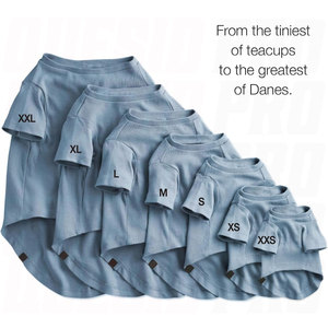 เสื้อยืดแขนสั้นสำหรับสัตว์เลี้ยง ผ้าฝ้ายออร์แกนิค 100% เสื้อผ้าสำหรับสุนัขขนาดเล็ก กลาง ใหญ่ สีฟ้าลายมัดย้อม เนื้อผ้านุ่ม ระบายอากาศได้ดี น้ำหนักเบา - Product Image 6