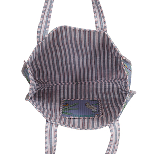 Sac fourre-tout gris matelassé en coton, imprimé léopard bohème, ouverture supérieure, léger, durable, écologique, réversible, pour voyage, plage, shopping, etc. - Product Image 5