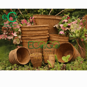 Natural Coconut Fiber Classic Vintage <b>Plant</b> Pots Biodegradable Lightweight Eco-Friendly Planters (Custom Size Cm) - Product Image 4