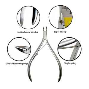 High Quality Manicure and Pedicure Tools Professional Cuticle Nail Nipper 10.5cm Stainless Steel Sharp Nail Cutter With Warranty - Product Image 6