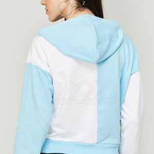 Sweat-shirt à capuche raglan pour femme de haute qualité, manches contrastées, style streetwear professionnel, nouvelle collection 2026 - Product Image 4