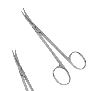 Tijeras Knapp Curva ligera Puntos romos 114mm de largo Acabado satinado Juego de instrumentos quirúrgicos de acero inoxidable Certificado CE - Product Image 1