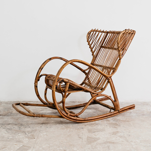 Rattan rocking chairs best quality natural cane rocker cheap cost recliner chair with ottoman - Product Image 6