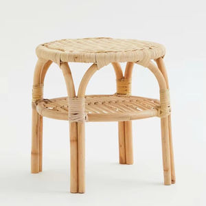 Taburetes de mimbre para niños, sillas redondas para estudiar y jugar, muebles para sala de estudio. - Product Image 1