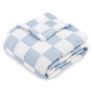 Couverture de lit et de maison en coton peluche à motif écossais vert et blanc, carrée, respirante, tissée, moderne, pour l'hiver - Product Image 6