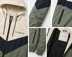 Custom Nylon Casual Lightweight Reversible Windbreaker <b>Tracksuit</b> 2-Piece Set Men Streetwear Outdoor Zip-Up OEM - Product Image 5