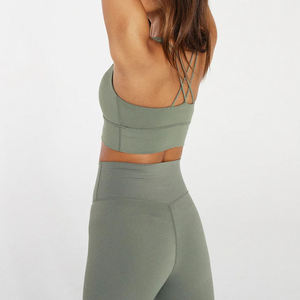 Nouveau soutien-gorge de sport OEM pour femme, dos croisé, mince, doux, respirant, léger, à fines bretelles, pour yoga - Product Image 1